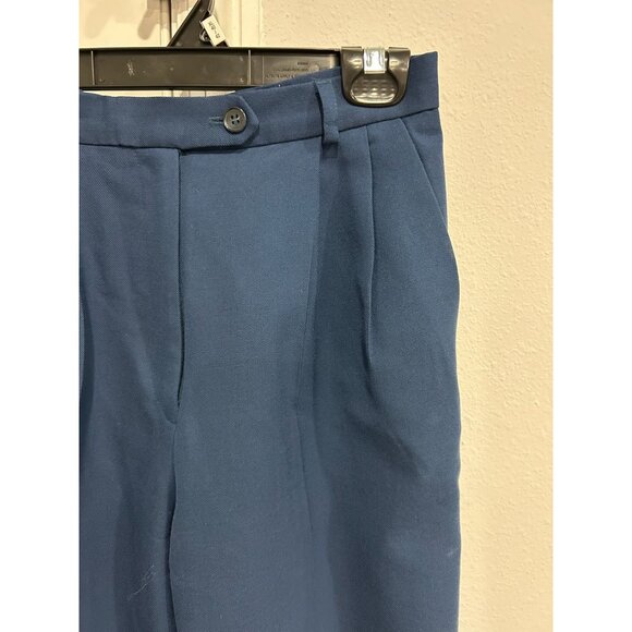 Talbots Petites Worsted Wool Belt Hoops Workwear Pleated Trousers SIze 6P Preppy - Picture 5 of 10